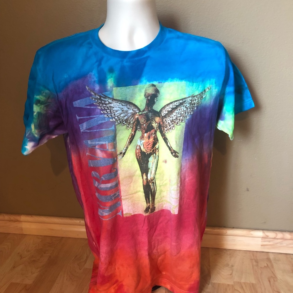Exclusive vintage tie dye nirvana band tee